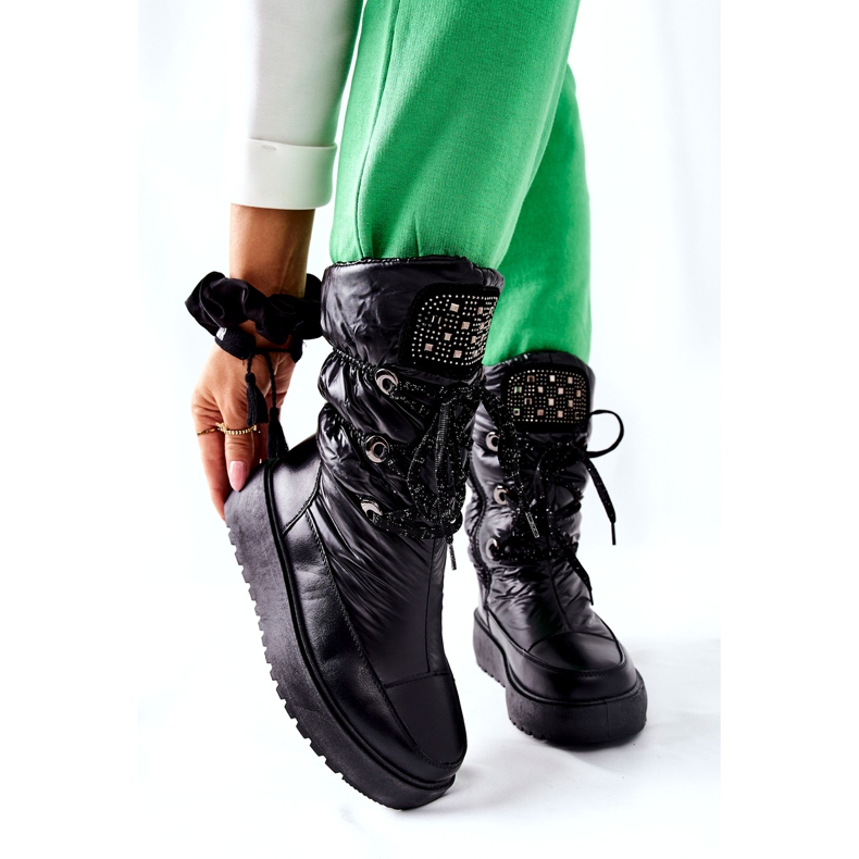 S.Barski Női fekete meleg hócsizma Chardonnay 6