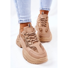 PM1 Sportcipők A Bézs Flynn Platformon 2