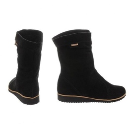 Olivier Bőr csizma Emi Black fekete 5