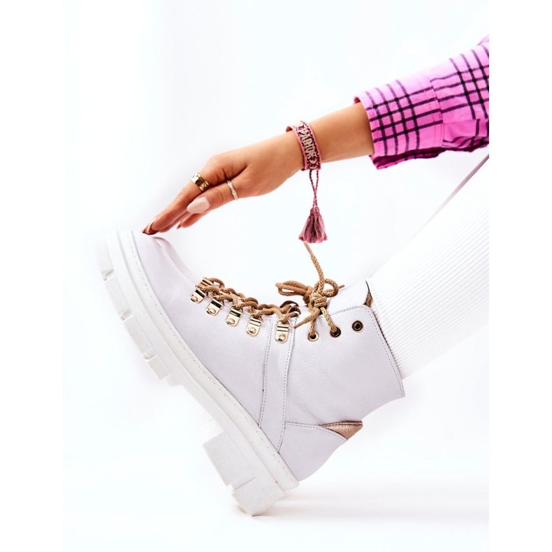 PF1 Fehér Brescia bőr szigetelt csizma 2