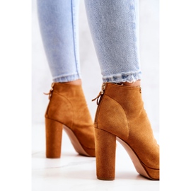 WS1 Csizma egy bárban Nyitott lábujjak Camel Adore narancssárga 1