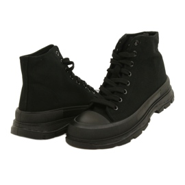 News Fekete magas cipők a 21SP02-1050 platformon 4