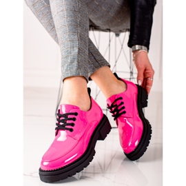 La.Fi Stílusos fűzős cipő rózsaszín 2