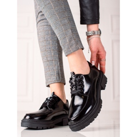 La.Fi Fűzős divatcipő fekete 1