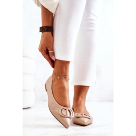 PS1 Bőr balerina Spitz Beige Rachelle színben bézs 2