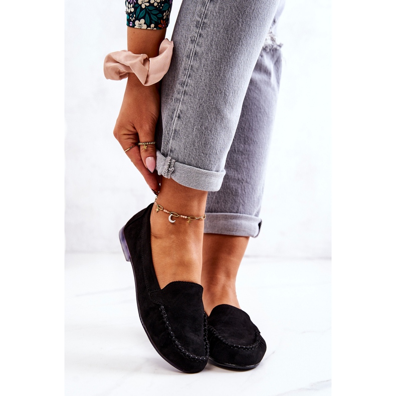 Velúr Loafers Sergio Leone MK722 fekete 2