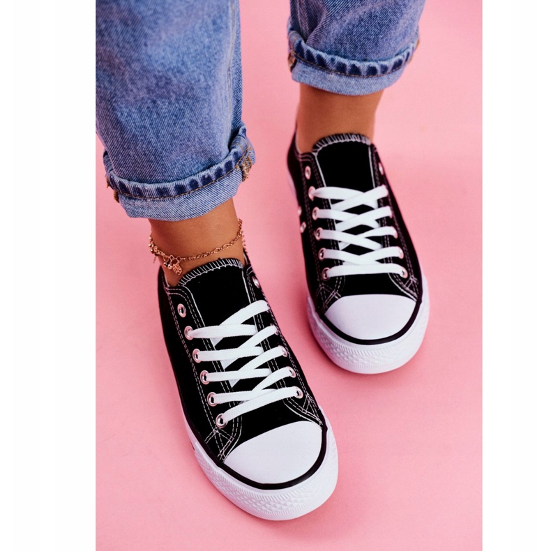 PS1 Omerta fekete cipők fehér talppal 3