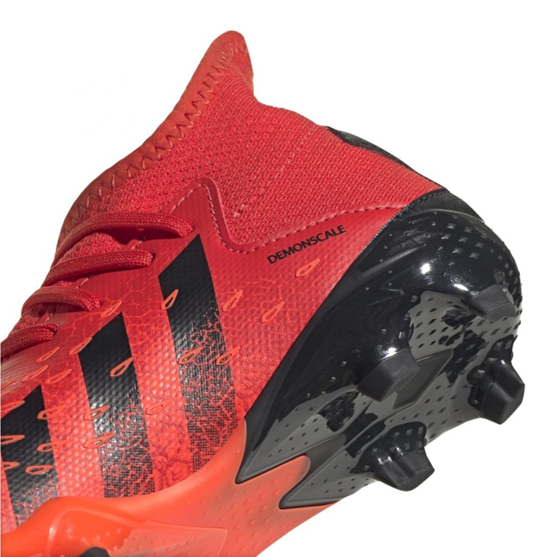 Adidas Predator Freak.3 Fg Jr FY6282 futballcipő narancs és vörös 2