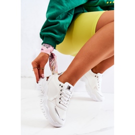 FS2 Cipők A Platformon Fehér Sallie ezüst 1