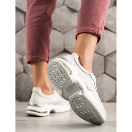 Goodin Áttört bőr cipők fehér 2