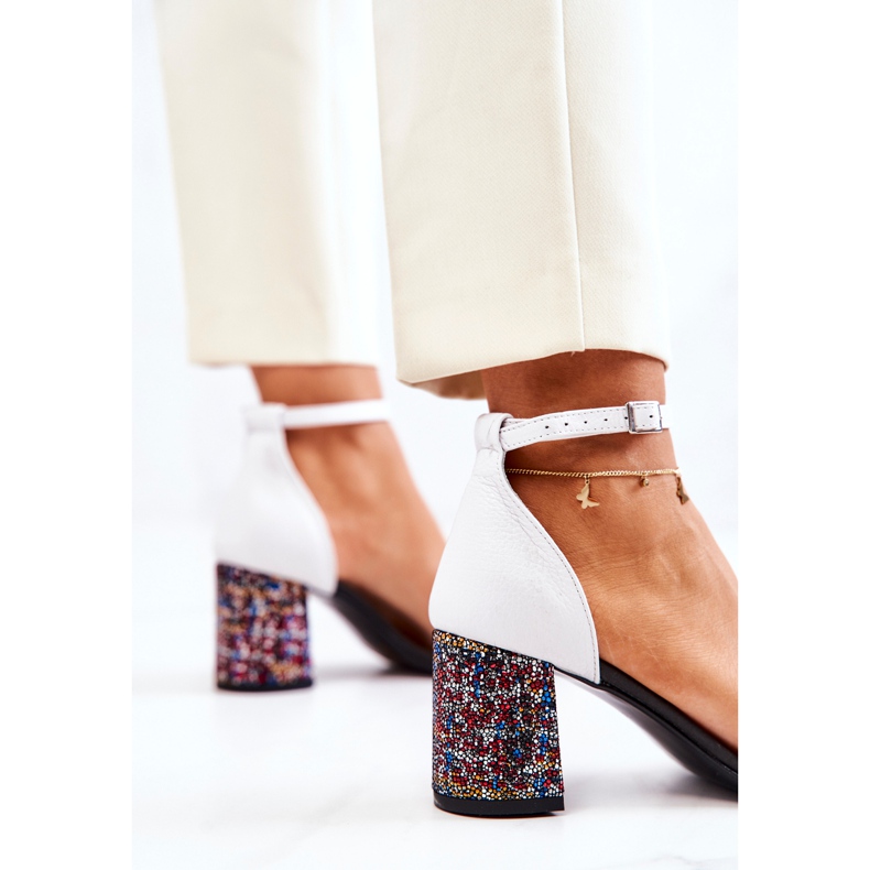 PA2 Bőr szandál Fekete-fehér Lorene Bar sokszínű 1