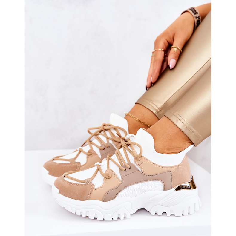 FS2 Sportcipők Cipők Zokni Bézs és Fehér Colleen 1