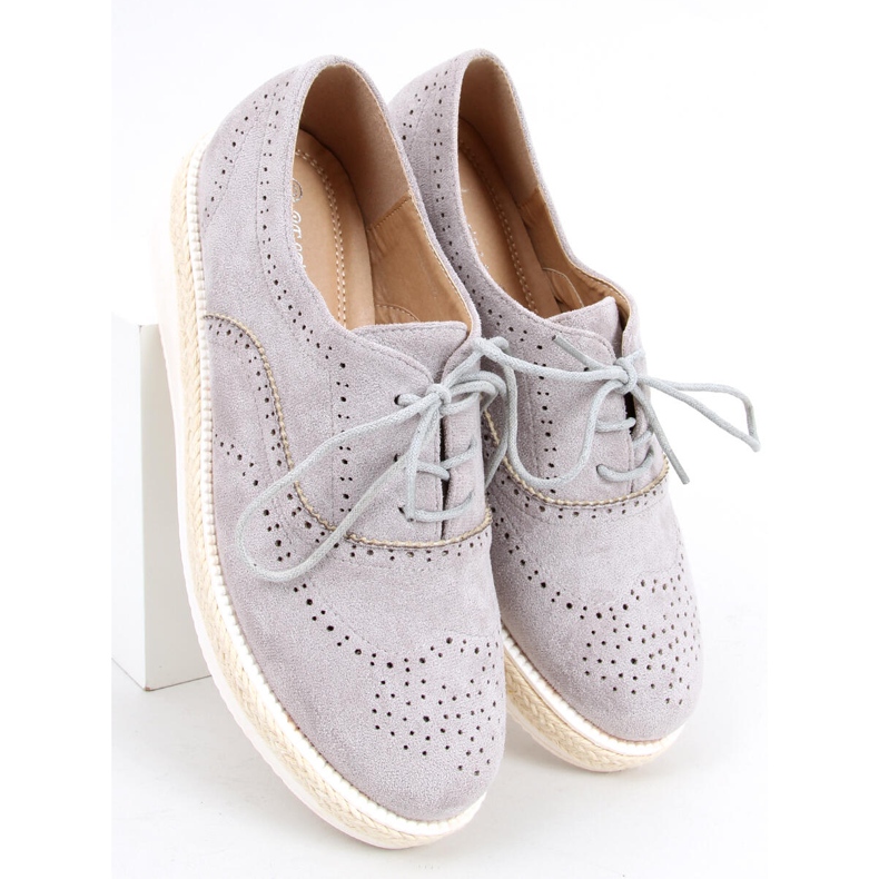Női cipő espadrilles Apia Grey szürke 1