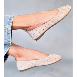 Áttört balerinák Ameli Beige bézs 1