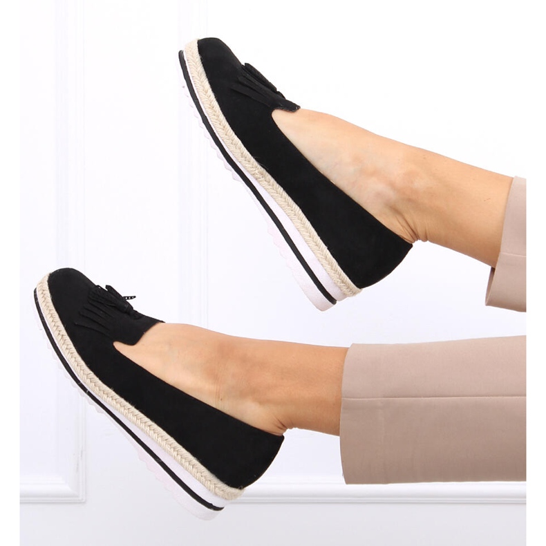 Női naplopók, espadrillák Hilma Black fekete 1