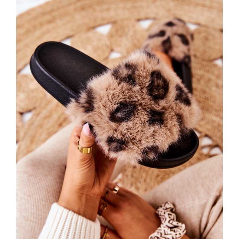 PM1 Prémes papucs, gumi Leopard Barna Noelle bézs 1