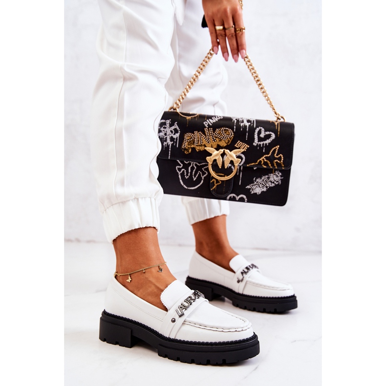 PL5 Bőr Loafers Letters La.Fi Fehér Jenefer 1