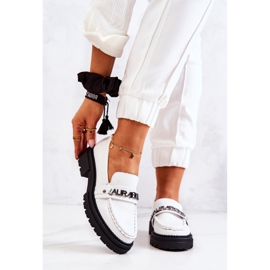 PL5 Bőr Loafers Letters La.Fi Fehér Jenefer 2