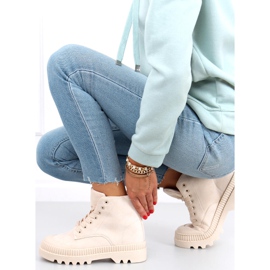 Bibi Beige bokáig érő trekking tornacipő bézs 2