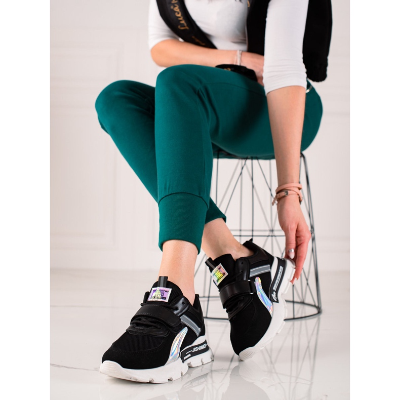 TRENDI Sport tornacipő tépőzárral fekete 1