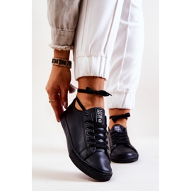 Bőr tornacipő Big Star JJ274312 Fekete 2