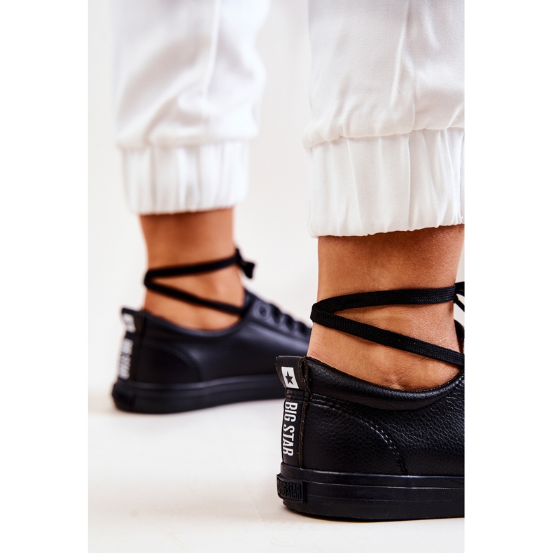 Bőr tornacipő Big Star JJ274312 Fekete 1