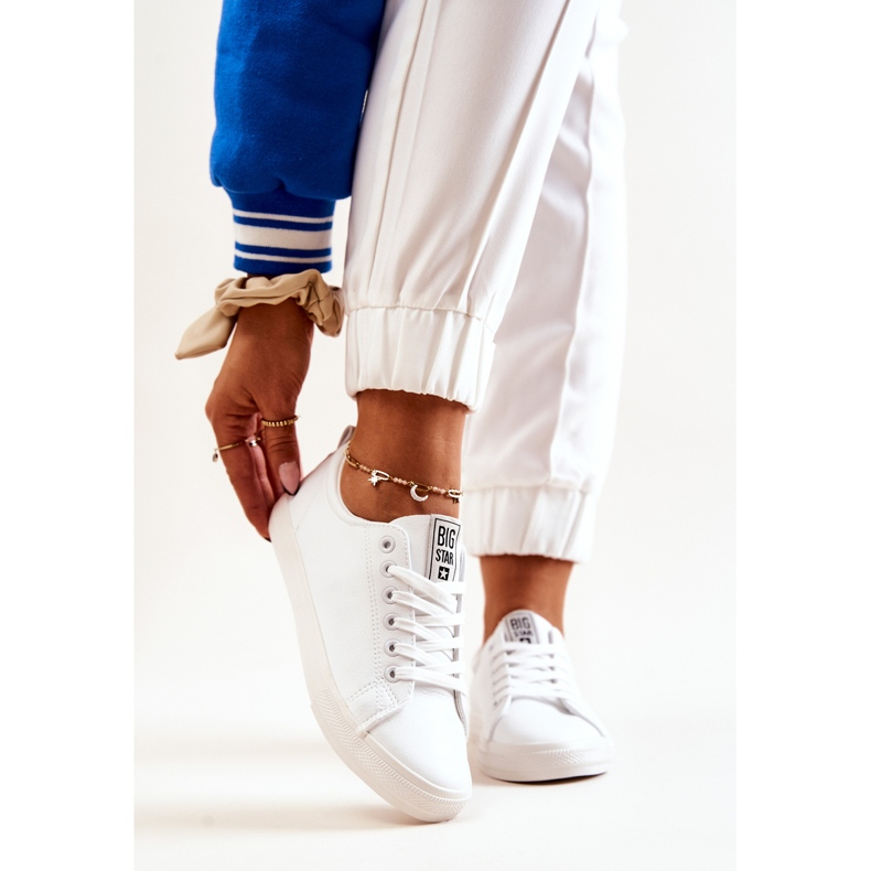 Bőr tornacipő Big Star JJ274311 fehér 2