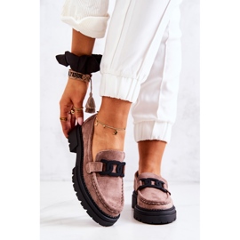 PL5 Velúr cipők La.Fi Cappucino Laurene díszítéssel barna 2