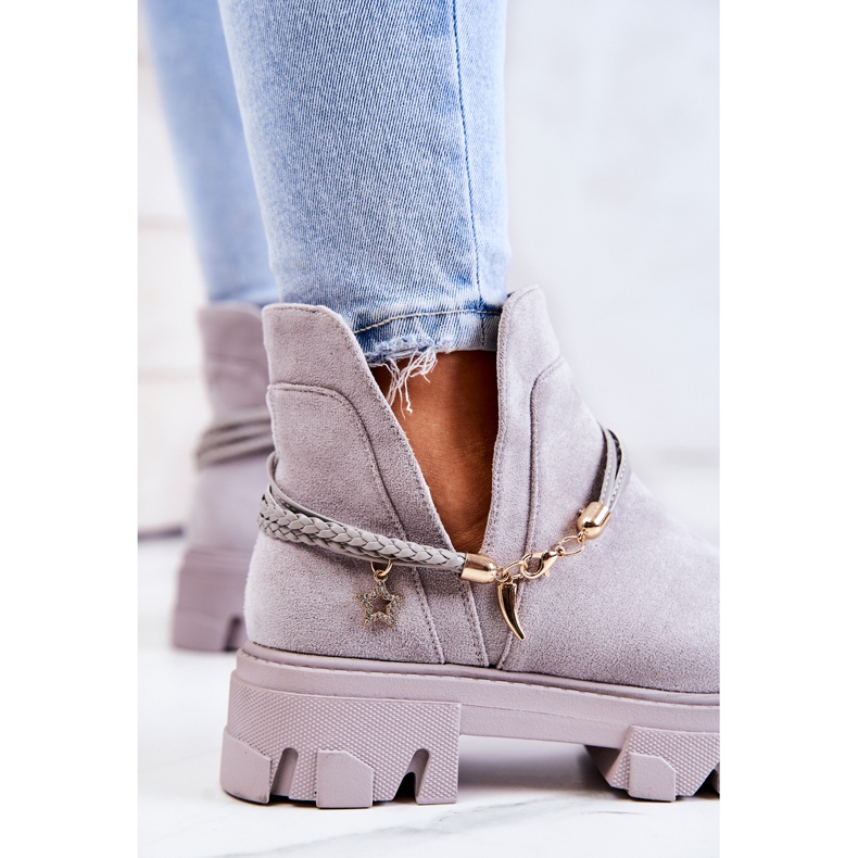 PS1 Velúr munkáscsizma csíkokkal, szürke Moriah 1 PS1 Velúr munkáscsizma csíkokkal, szürke Moriah 1