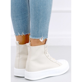 Kenya bézs vászon boka tornacipő 1