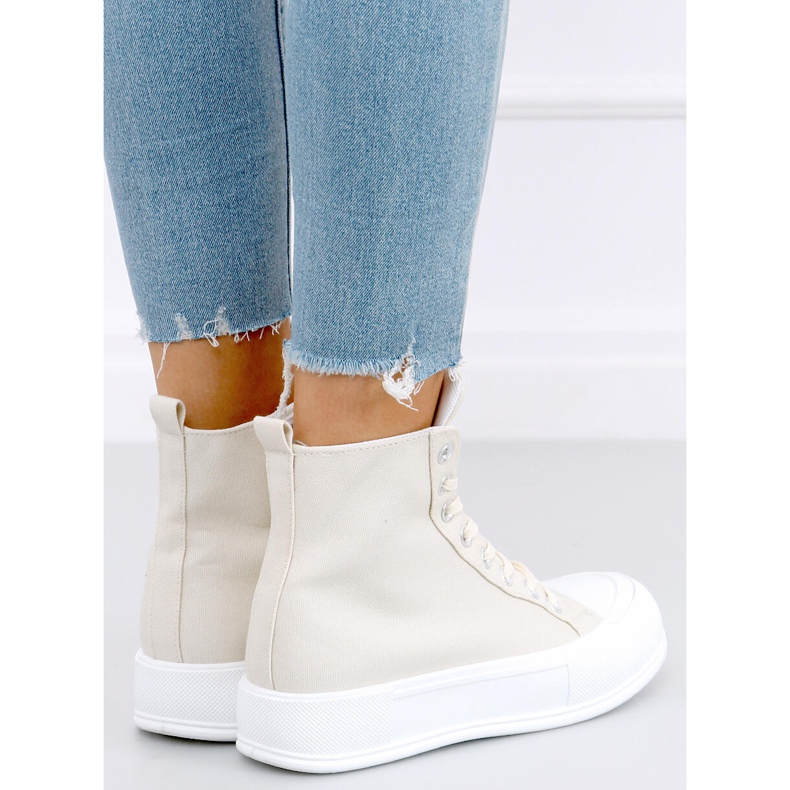 Kenya bézs vászon boka tornacipő 1