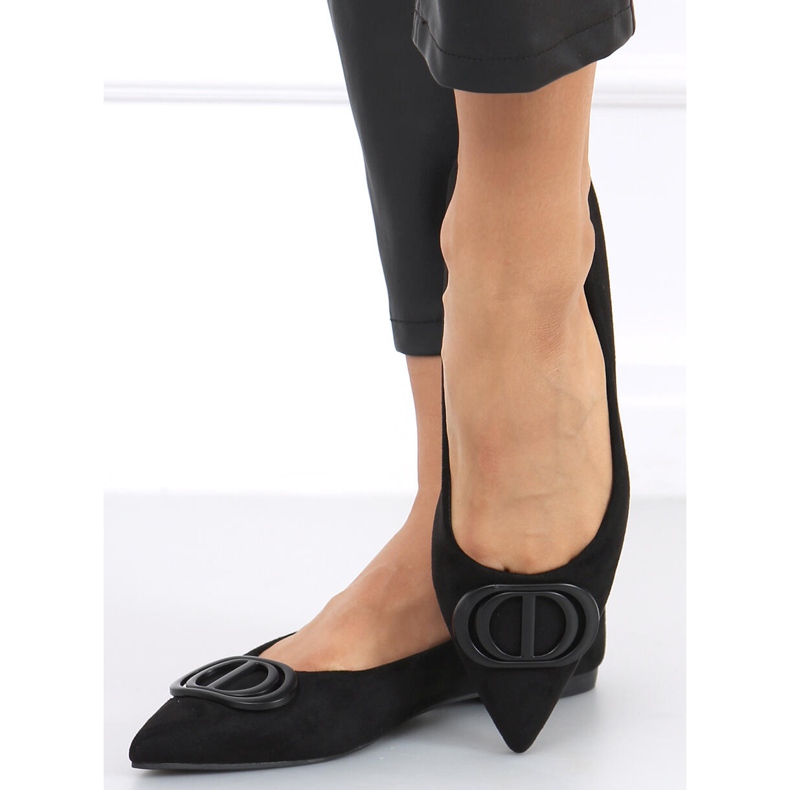 Arte Black balerinák mandulás lábujjakkal fekete 2