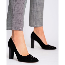 Marco Shoes Fekete 1007P szivattyúk fúvókákkal 1