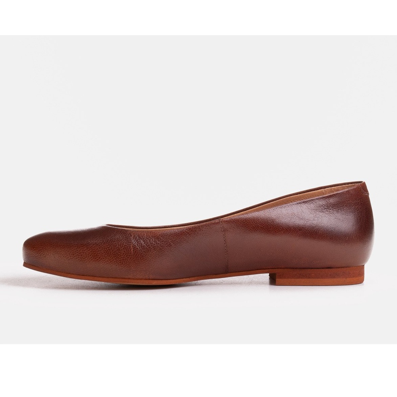 Marco Shoes Barna szemű bőr balerinák 1