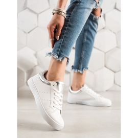 TRENDI Fehér sportcipő Eco bőrrel 1