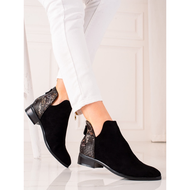 Fekete csizma Vinceza szabással barna 1