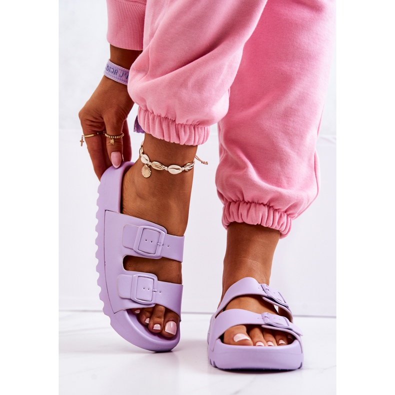 PS1 Gumi papucs a Lila Westie Platformon 2