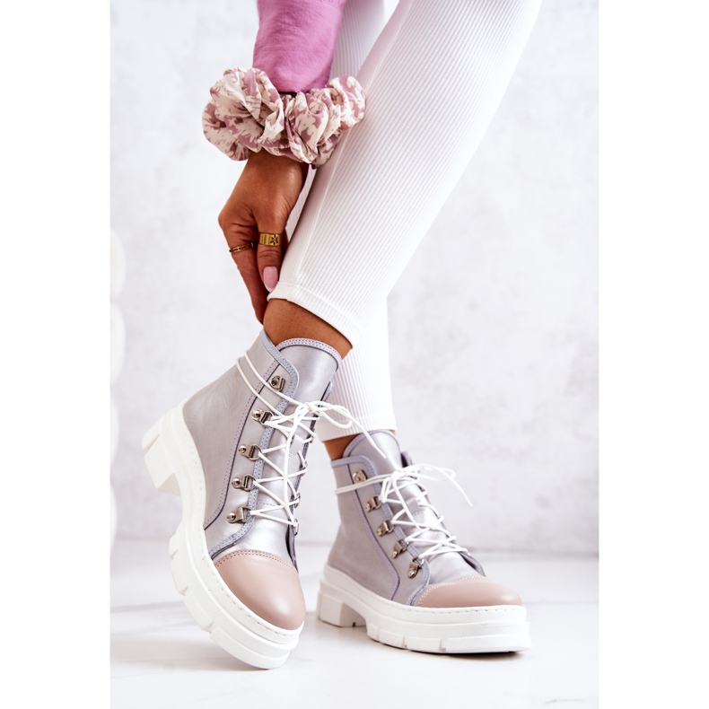 PK1 Ezüst Letty bőrcsizma bézs 2