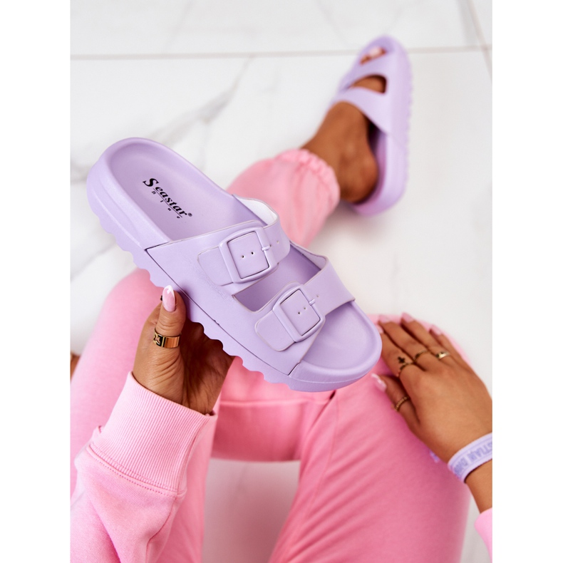 PS1 Gumi papucs a Lila Westie Platformon 1