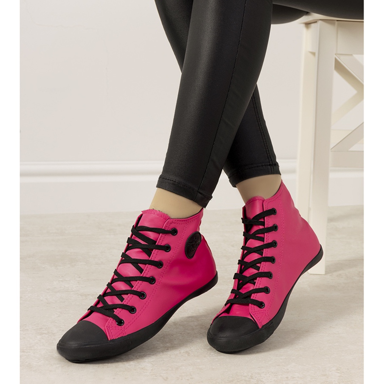 Shape of You tornacipő fekete piros rózsaszín 1