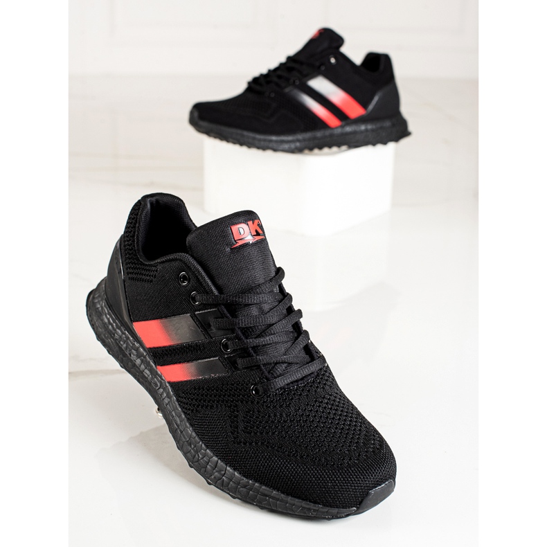 DK Pántos férfi sportcipő fekete piros 2