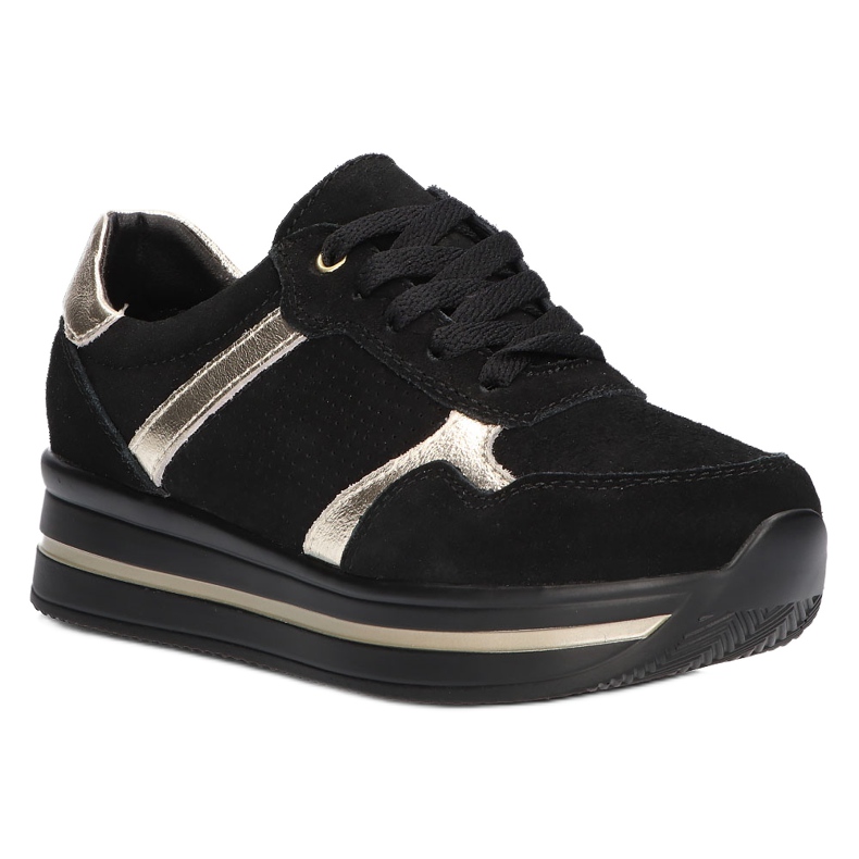 Bőr velúr tornacipő Filippo DP2004 / 21 fekete 2 Bőr velúr tornacipő Filippo DP2004 / 21 fekete 2