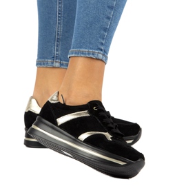 Bőr velúr tornacipő Filippo DP2004 / 21 fekete 4 Bőr velúr tornacipő Filippo DP2004 / 21 fekete 4