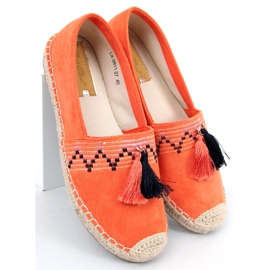 Boho espadrillák Birna Orange rojtokkal narancs 2