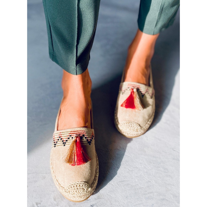 Boho espadrillák Birna Beige rojtokkal bézs 2 Boho espadrillák Birna Beige rojtokkal bézs 2