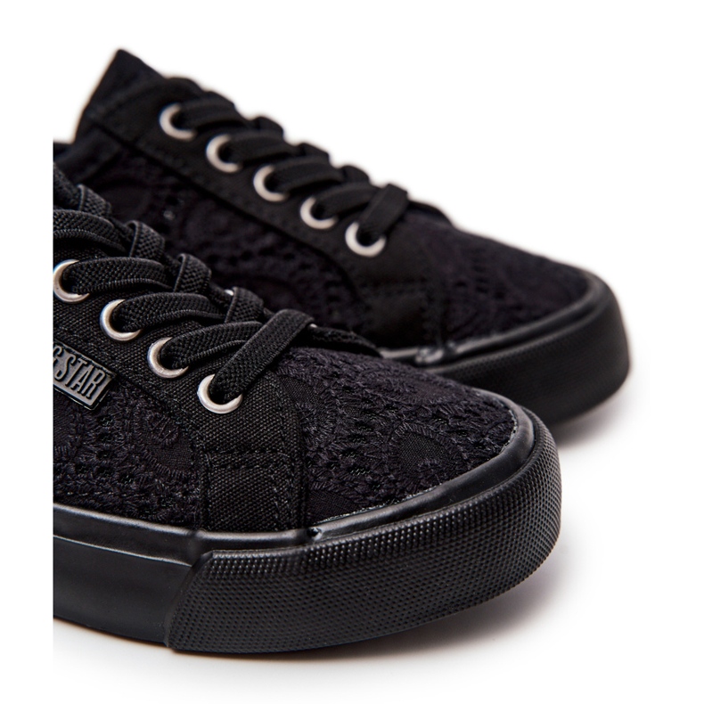 Fekete áttört Big Star JJ374011 tornacipő 1