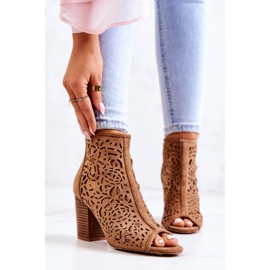 FB1 Áttört Csizma Egy Postán Camel Bretagne barna 1