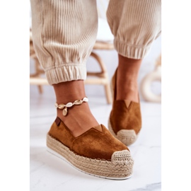 FB2 Camel Lesley Velúr Slip On Espadrilles barna 1 FB2 Camel Lesley Velúr Slip On Espadrilles barna 1