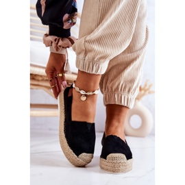 FB2 Fekete Lesley Velúr Slip On Espadrilles 1