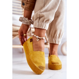FB2 Lesley Yellow Suede Slip On Espadrilles sárga 2